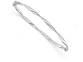FJC Finejewelers 10k White Gold Polished Hinged Bangle