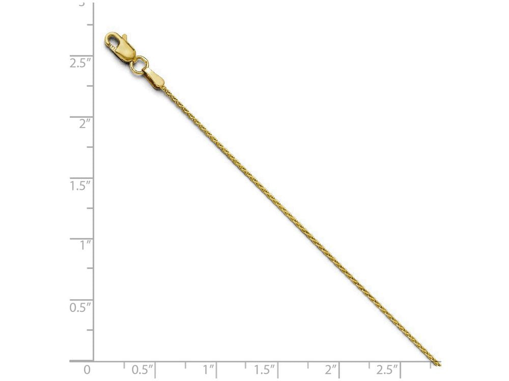 FJC Finejewelers 14k Yellow Gold 1.1mm Bright Cut Wheat Chain Necklace