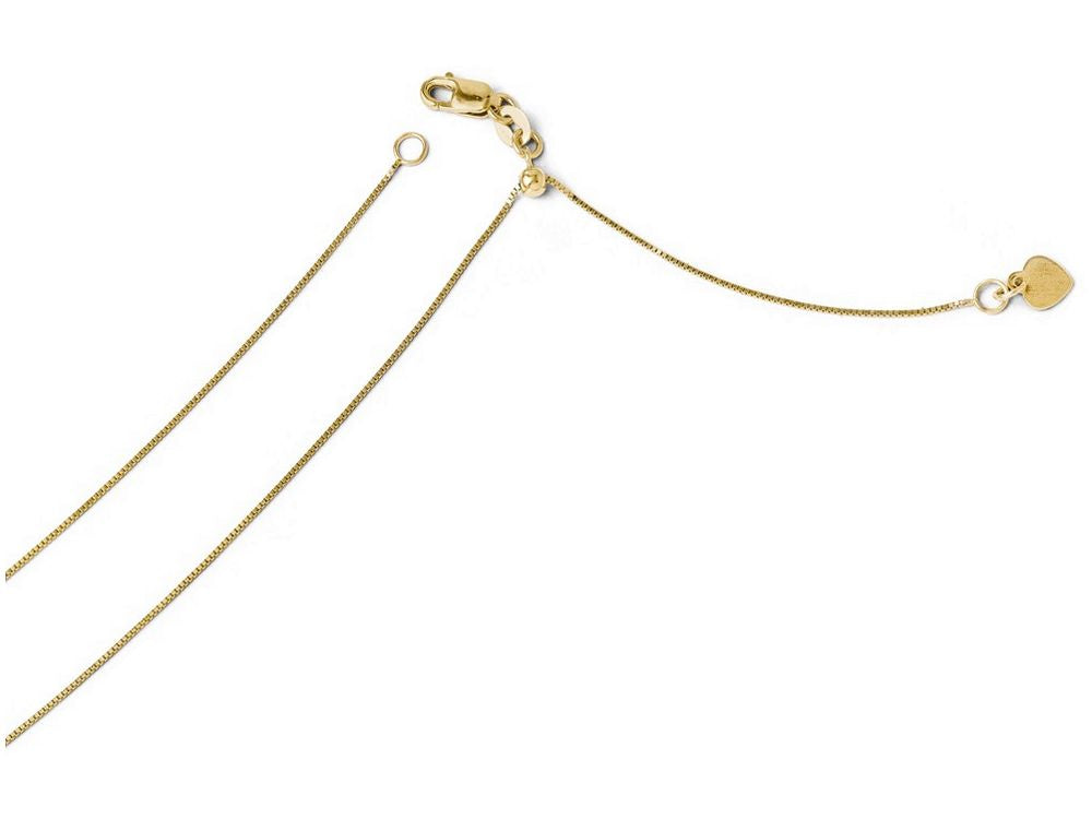 FJC Finejewelers 14k Yellow Gold Adjustable .7mm Baby Box Chain Necklace