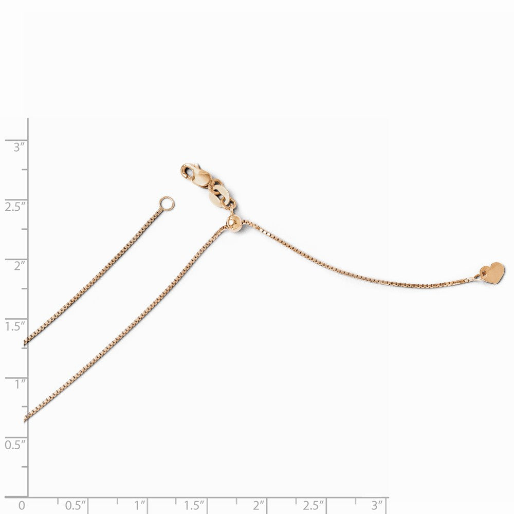 FJC Finejewelers 14k Rose Gold Adjustable .8mm Box Chain Necklace