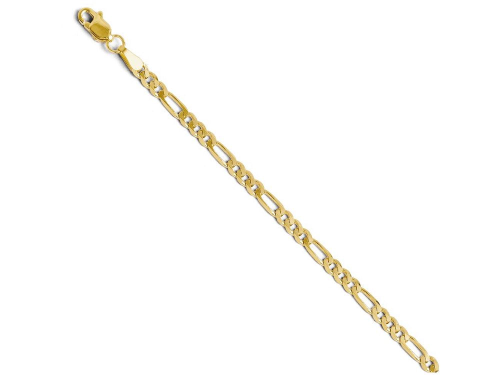 FJC Finejewelers 14k Yellow Gold 3.25mm Flat Figaro Bracelet