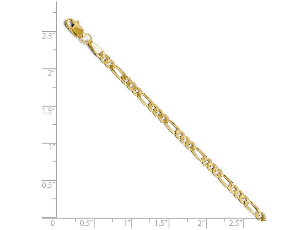 FJC Finejewelers 14k Yellow Gold 3.25mm Flat Figaro Bracelet