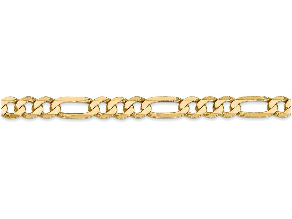 FJC Finejewelers 14k Yellow Gold 5.25mm Flat Figaro Chain Necklace