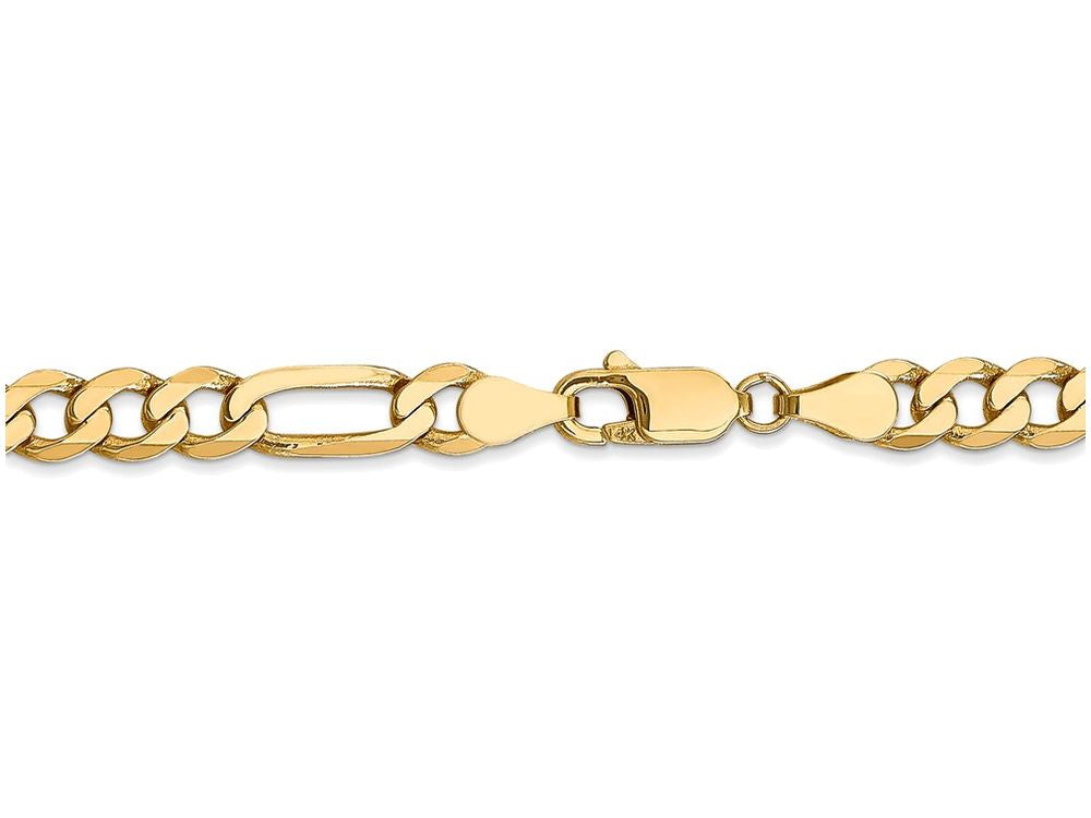 FJC Finejewelers 14k Yellow Gold 5.25mm Flat Figaro Chain Bracelet