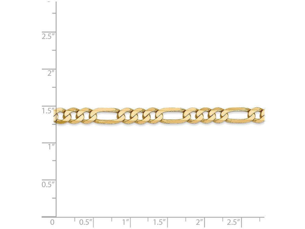 FJC Finejewelers 14k Yellow Gold 5.25mm Flat Figaro Chain Bracelet