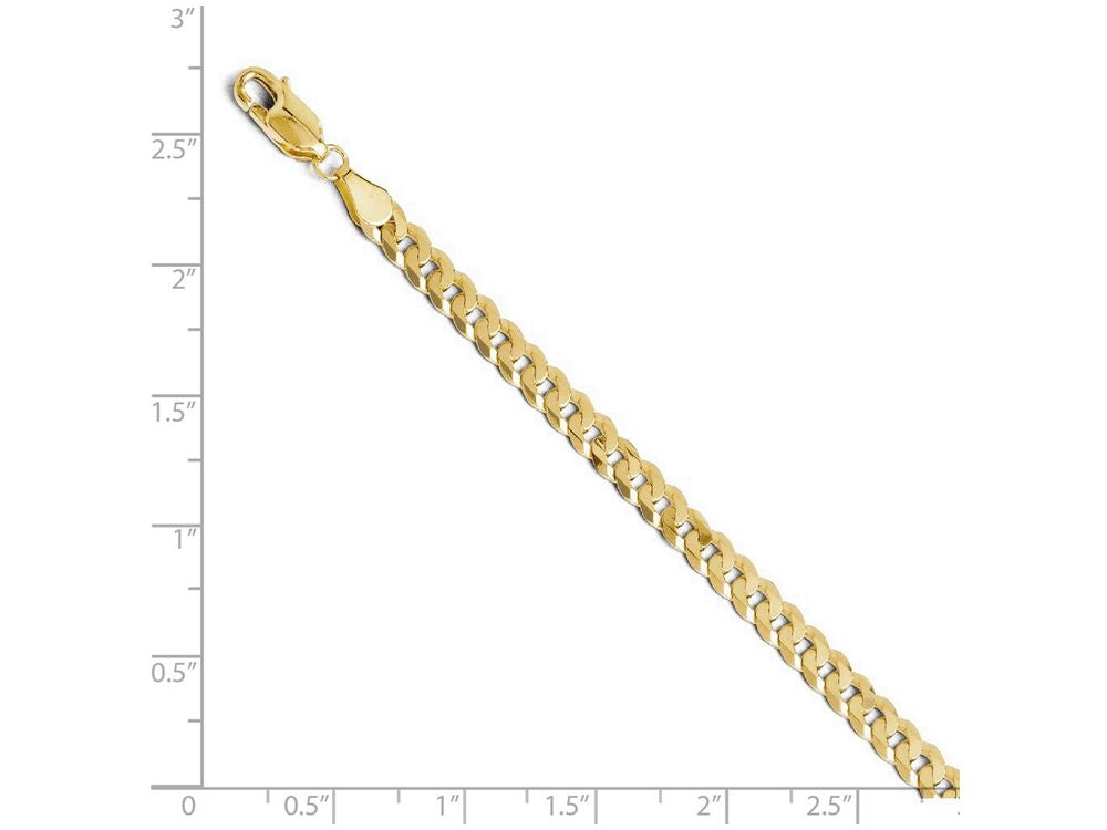 FJC Finejewelers 14k Yellow Gold 4.6mm Beveled Curb Bracelet
