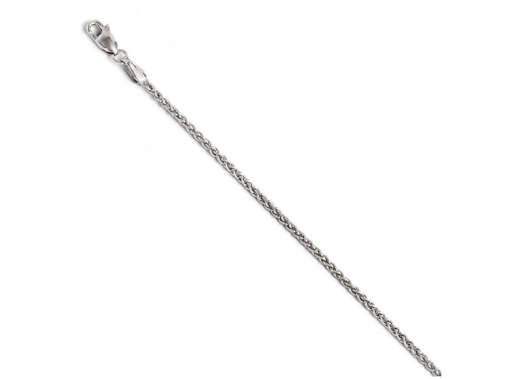 FJC Finejewelers 14k White Gold 1.65mm Wheat Chain Necklace