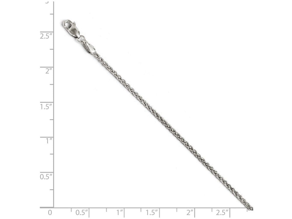 FJC Finejewelers 14k White Gold 1.65mm Wheat Chain Necklace