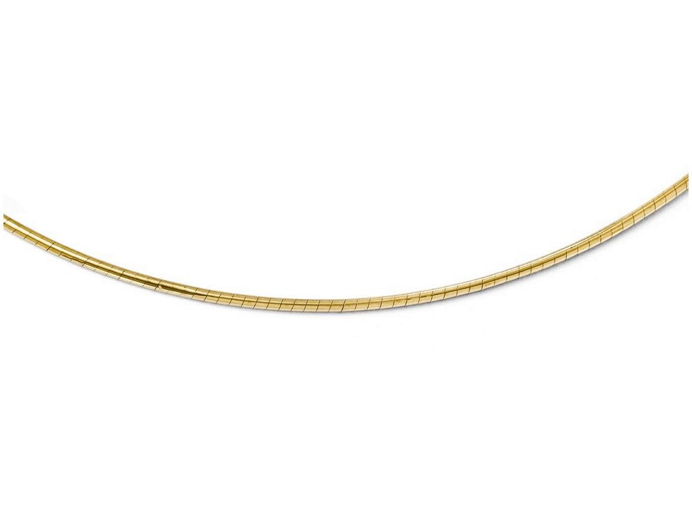 FJC Finejewelers 14k Yellow Gold 2mm Round Omega Necklace
