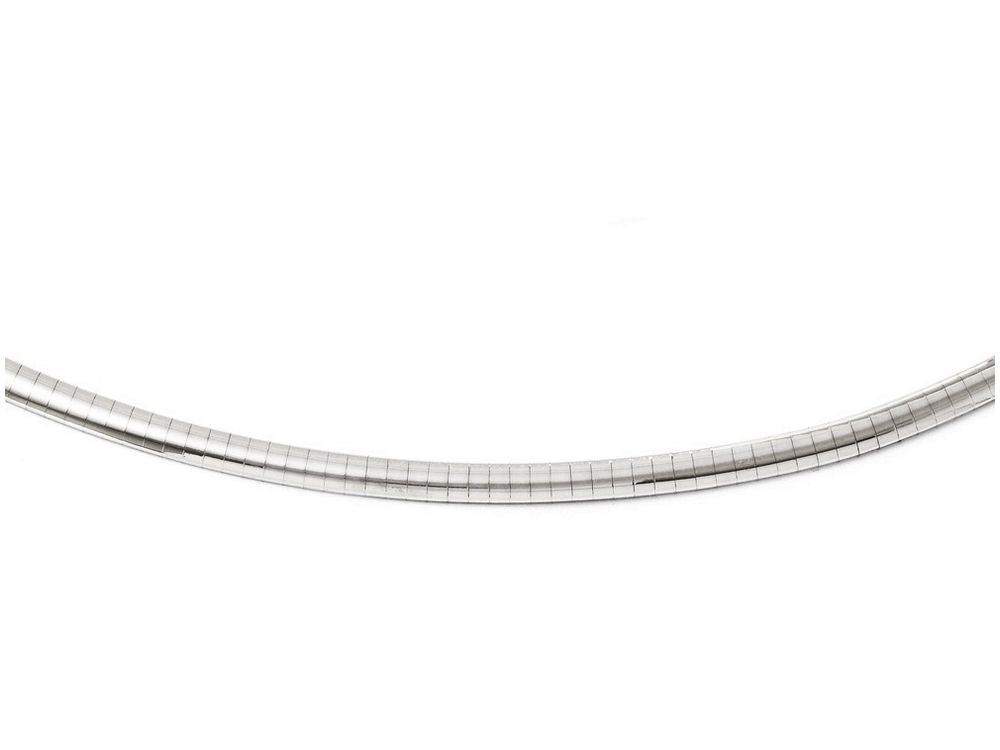 FJC Finejewelers 14k White Gold 4mm Domed Omega