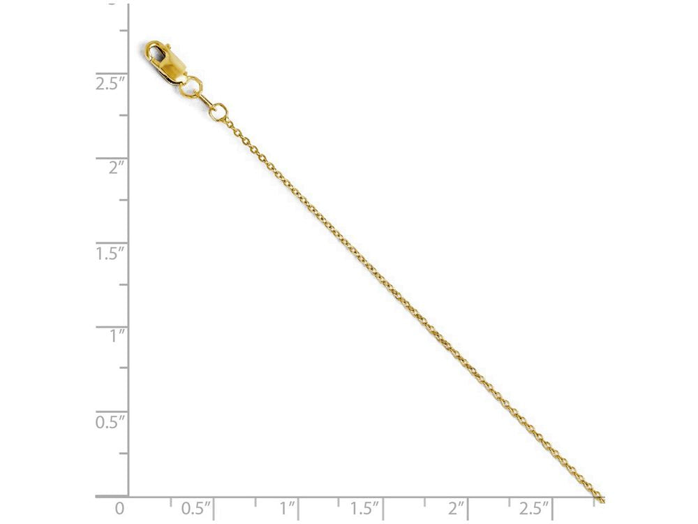 FJC Finejewelers 14k Yellow Gold Flat Cable Chain Necklace