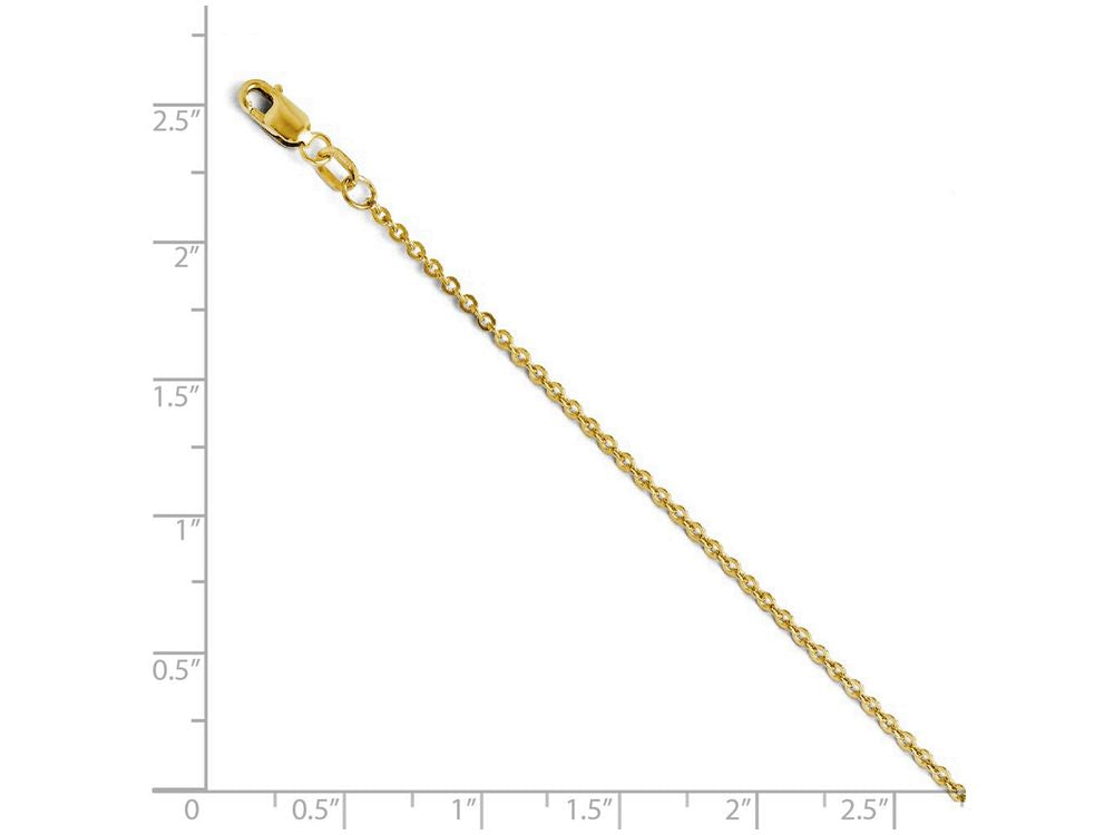 FJC Finejewelers 14k Yellow Gold Flat Cable Chain Necklace