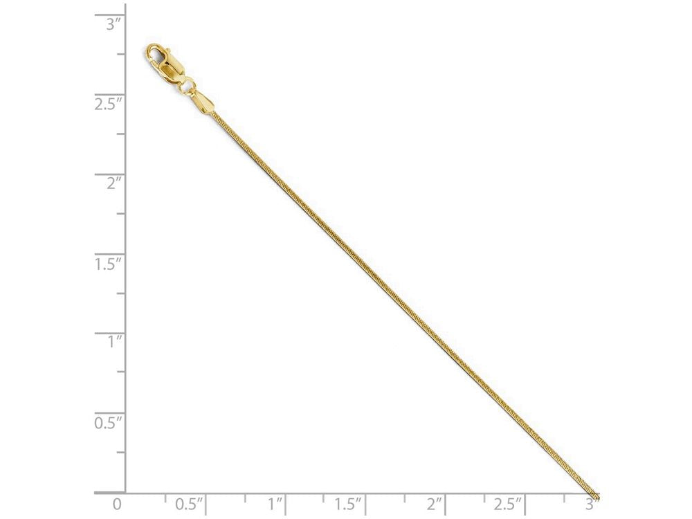 FJC Finejewelers 14k Yellow Gold 0.9 mm Snake Chain Necklace