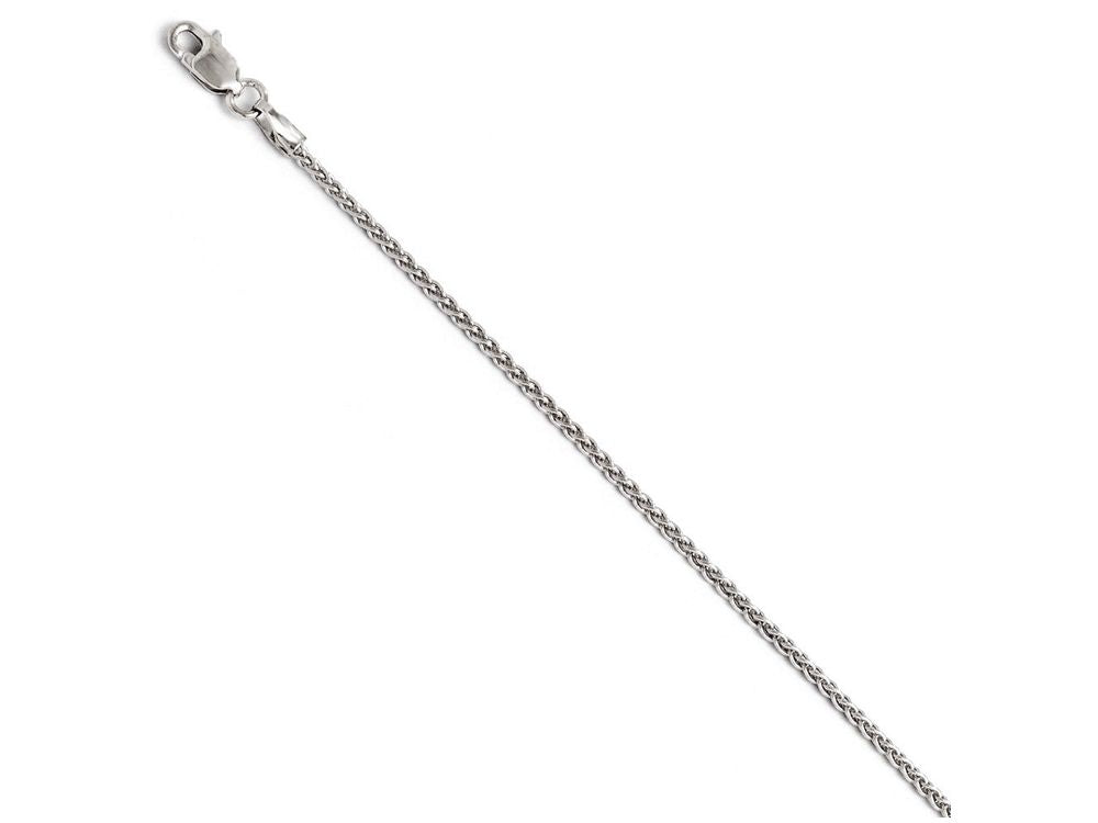 FJC Finejewelers 14k White Gold 1.5mm Wheat Chain Necklace