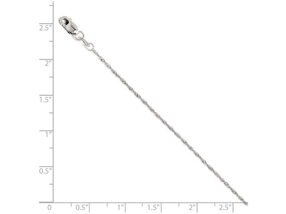 FJC Finejewelers 14k White Gold Singapore Chain Necklace