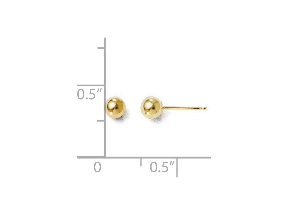 FJC Finejewelers 14k Yellow Gold Polished 4mm Ball Post Earrings