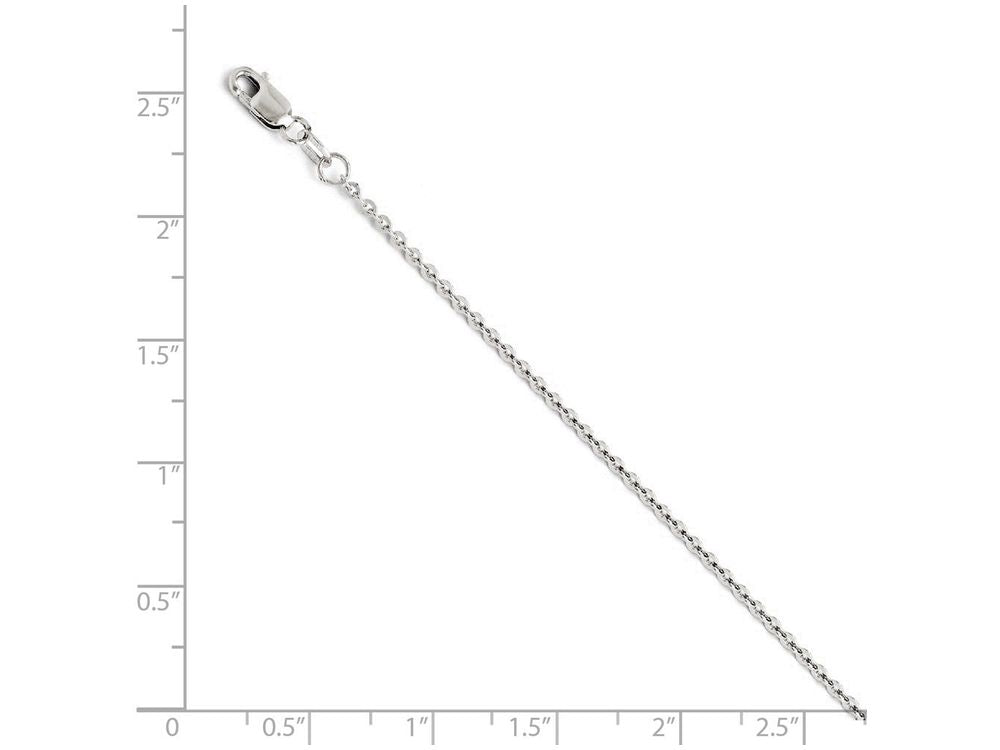 FJC Finejewelers 14k White Gold Flat Cable Chain Necklace