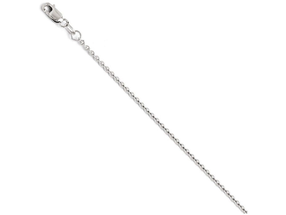 FJC Finejewelers 14k White Gold Flat Cable Chain Necklace
