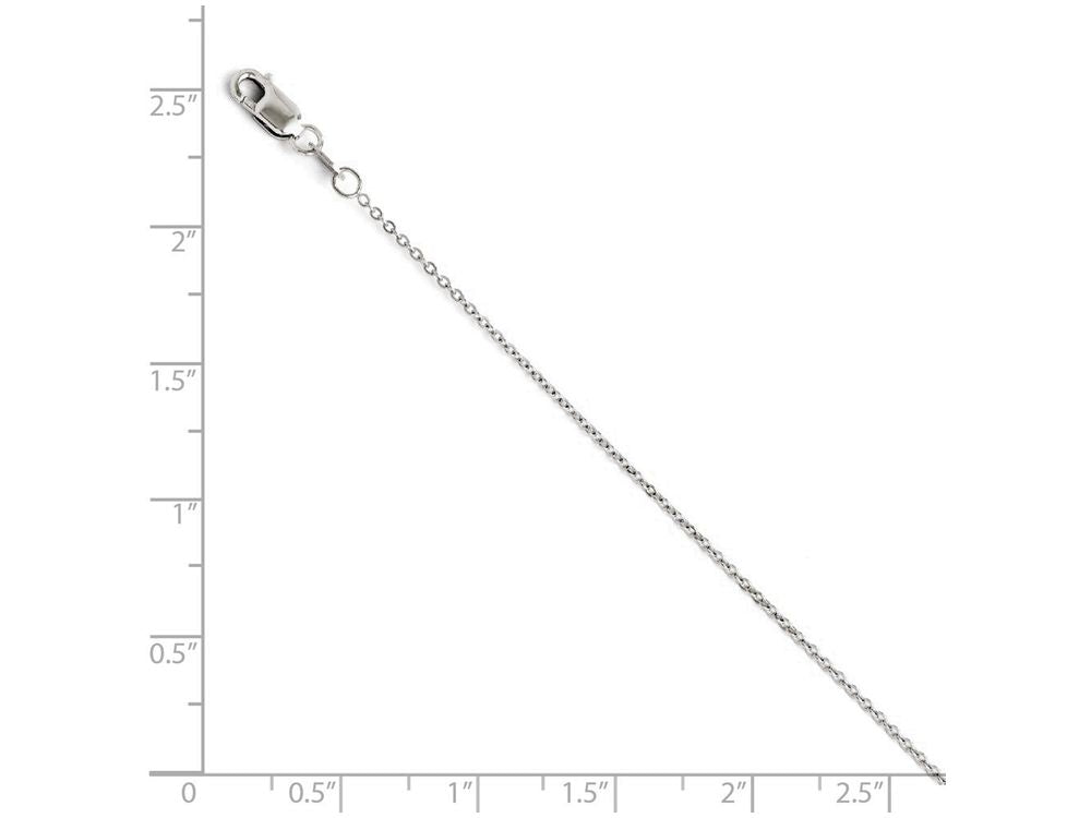 FJC Finejewelers 14k White Gold Flat Cable Chain Necklace