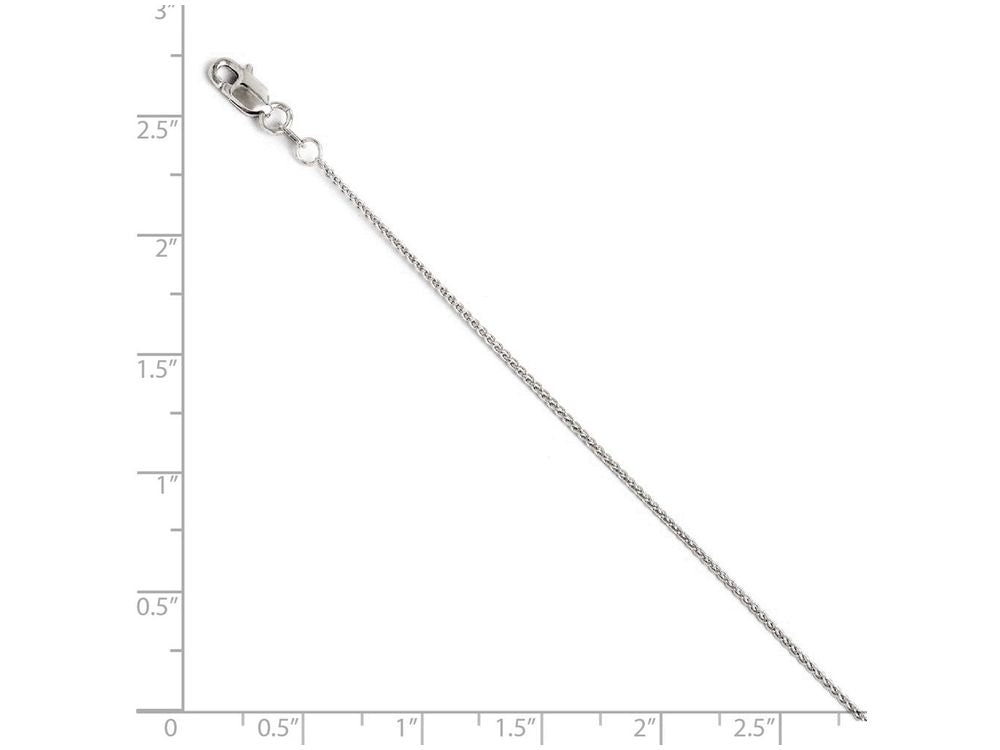 FJC Finejewelers 14k White Gold 1mm Wheat Chain Necklace