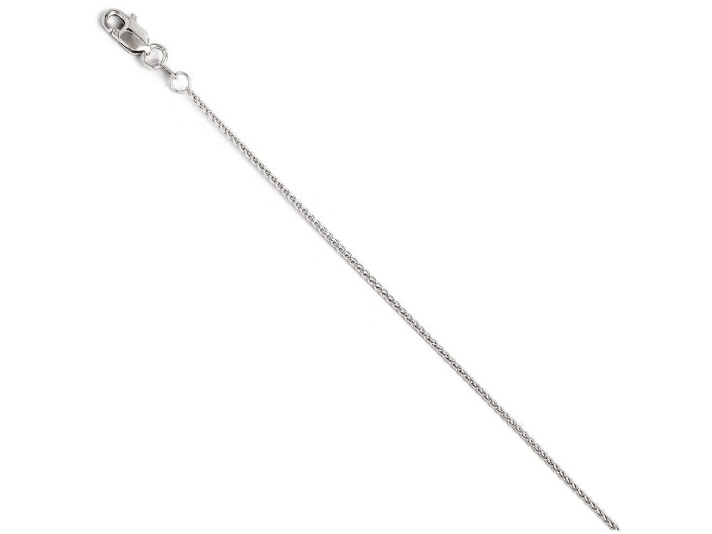 FJC Finejewelers 14 kt White Gold 1mm 9" Wheat Chain Bracelet