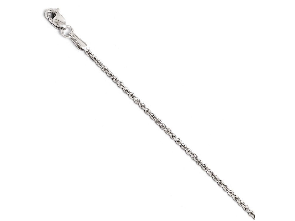 FJC Finejewelers 14k White Gold 1.5mm Bright Cut Rope Chain Necklace