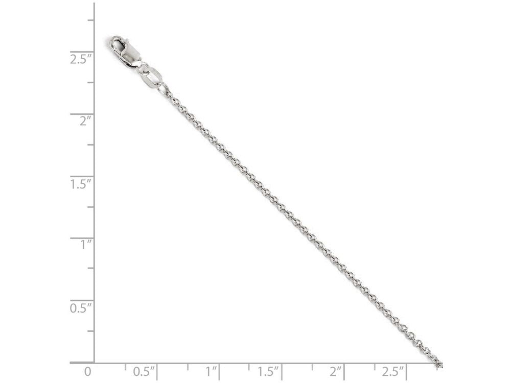 FJC Finejewelers 14k White Gold Round Cable Chain Necklace