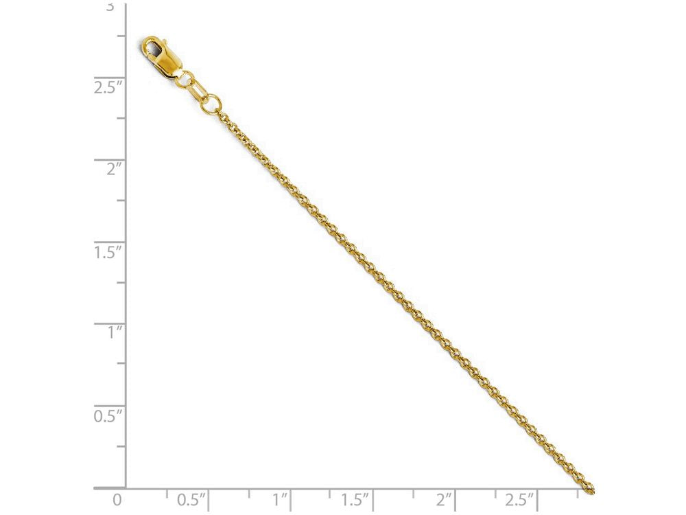 FJC Finejewelers 14k Yellow Gold Round Cable Chain Necklace