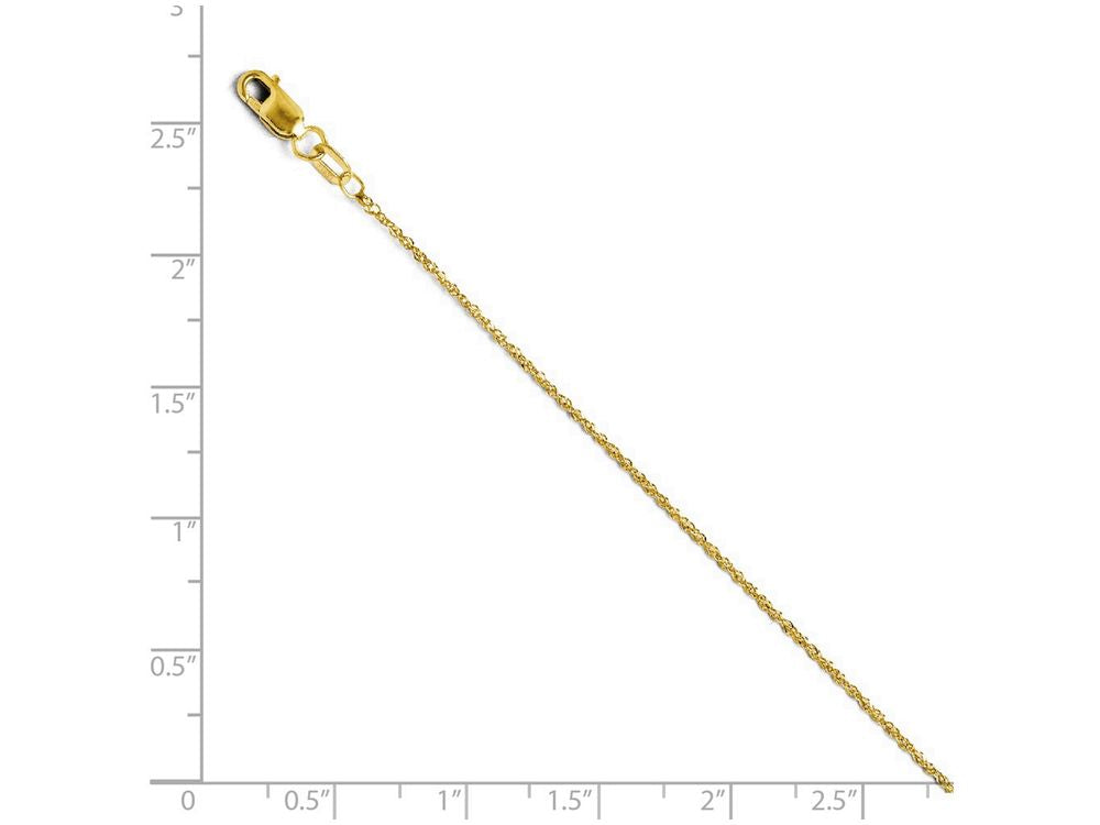 FJC Finejewelers 14k Yellow Gold Sparkle Singapore Chain Necklace