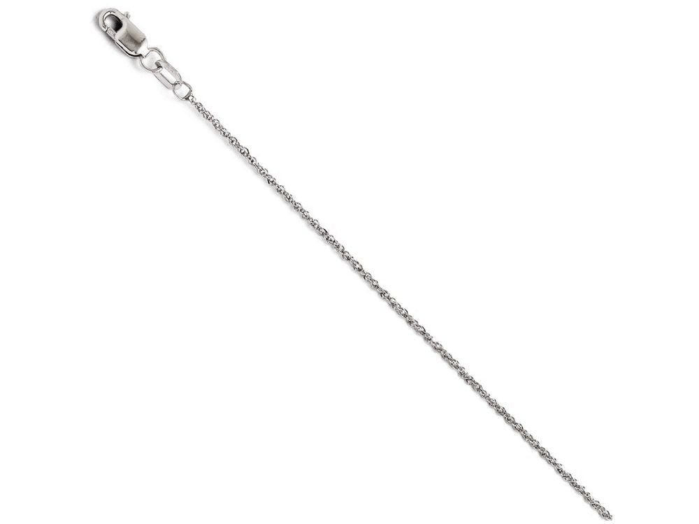 FJC Finejewelers 14k White Gold Sparkle Singapore Chain Necklace