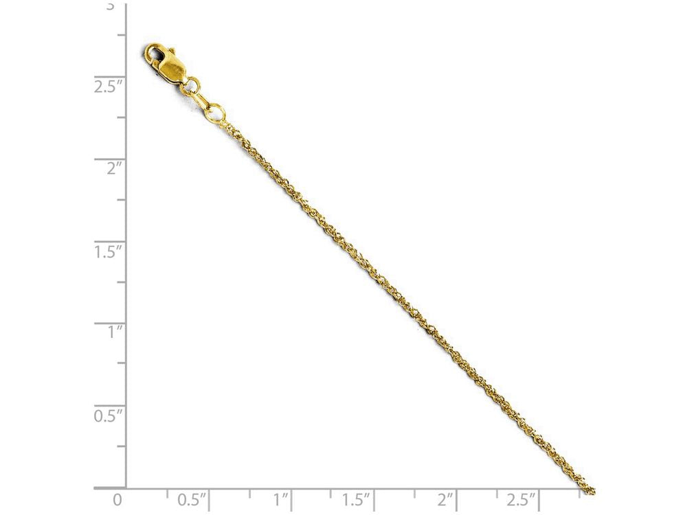 FJC Finejewelers 14k Yellow Gold Sparkle Singapore Chain Necklace