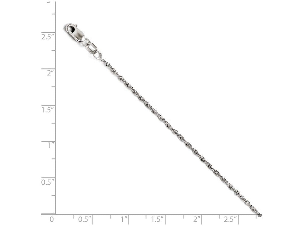 FJC Finejewelers 14k White Gold Sparkle Singapore Chain Necklace