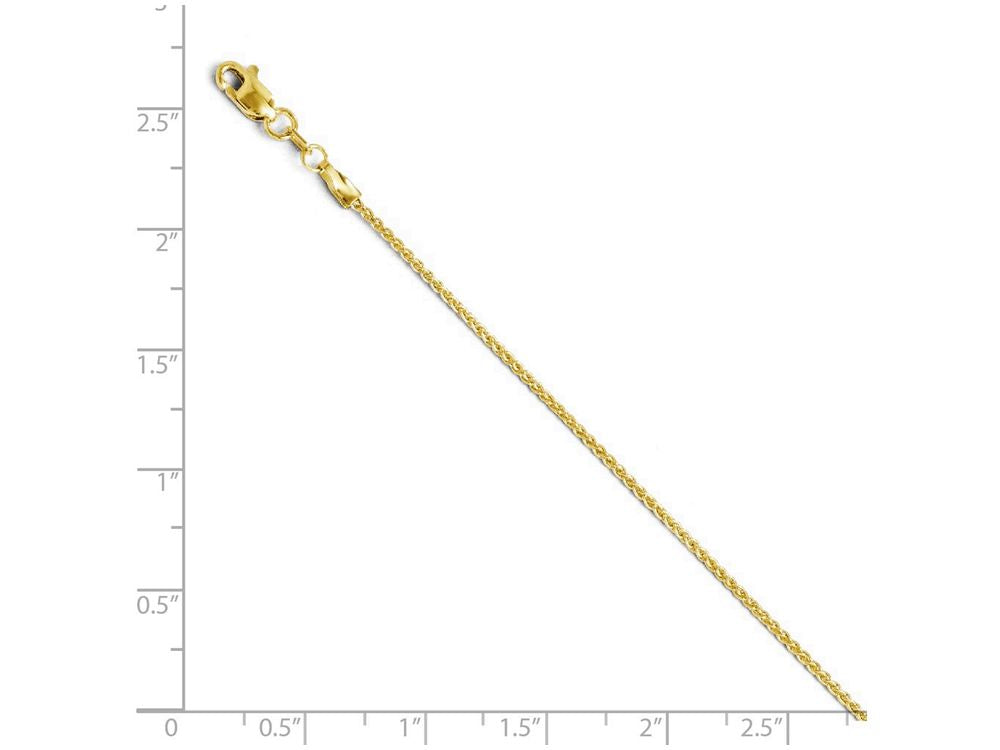 FJC Finejewelers 14k Yellow Gold 1.2mm Wheat Chain Necklace