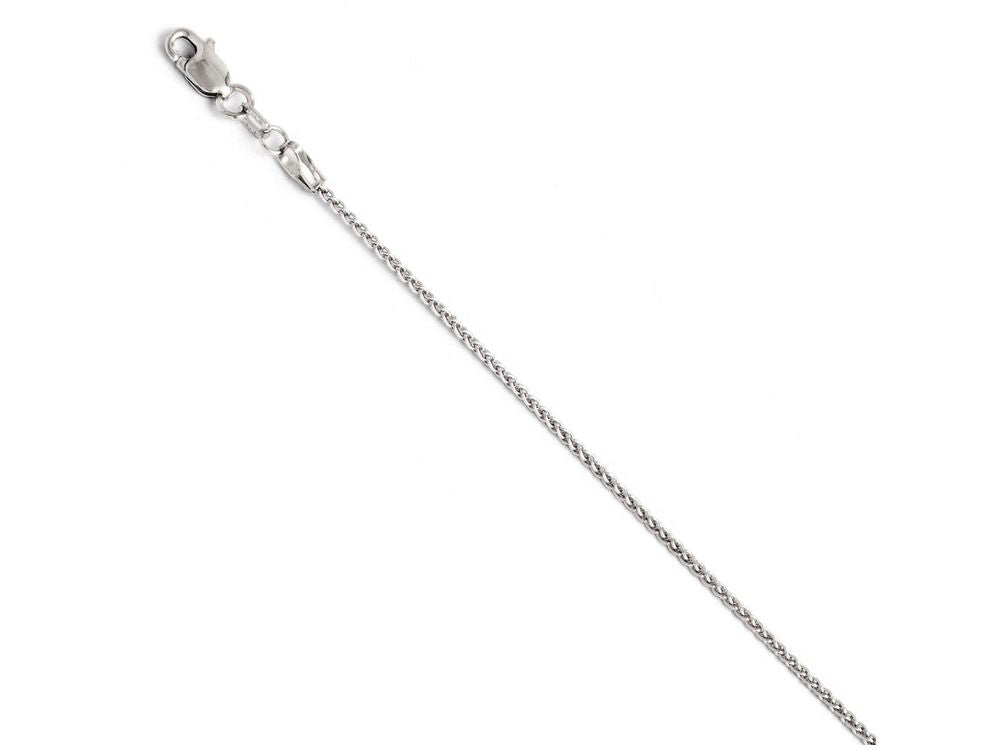 FJC Finejewelers 14k White Gold 1.2mm Wheat Chain Necklace