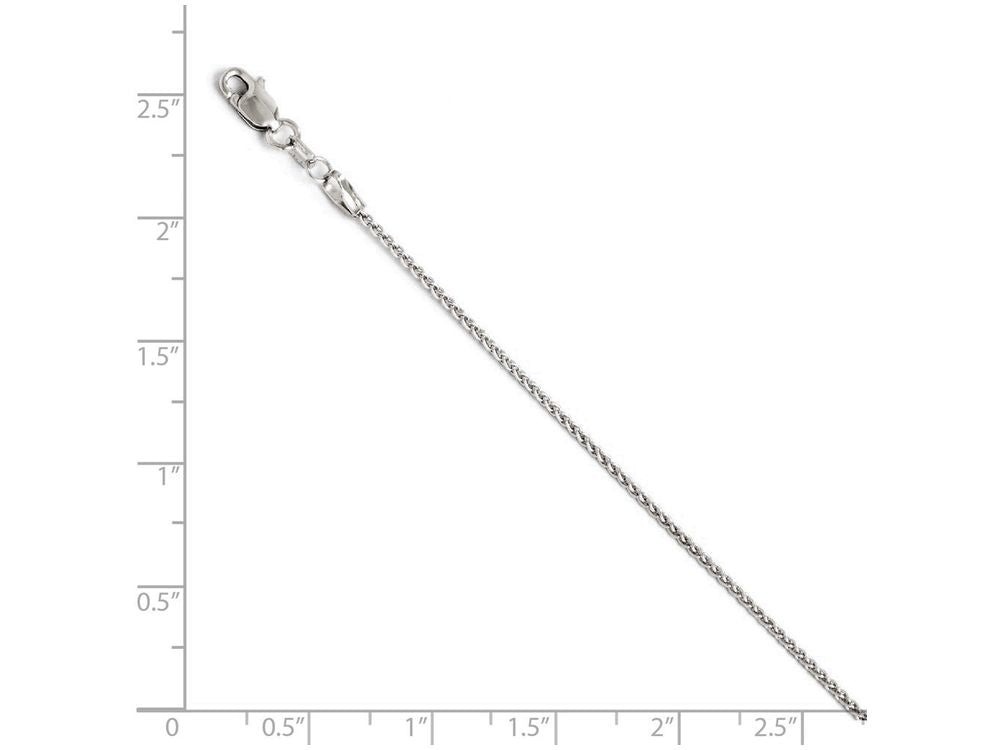 FJC Finejewelers 14k White Gold 1.2mm Wheat Chain Necklace