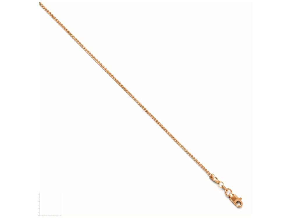 FJC Finejewelers 14k Rose Gold 1.2mm Wheat Chain Necklace