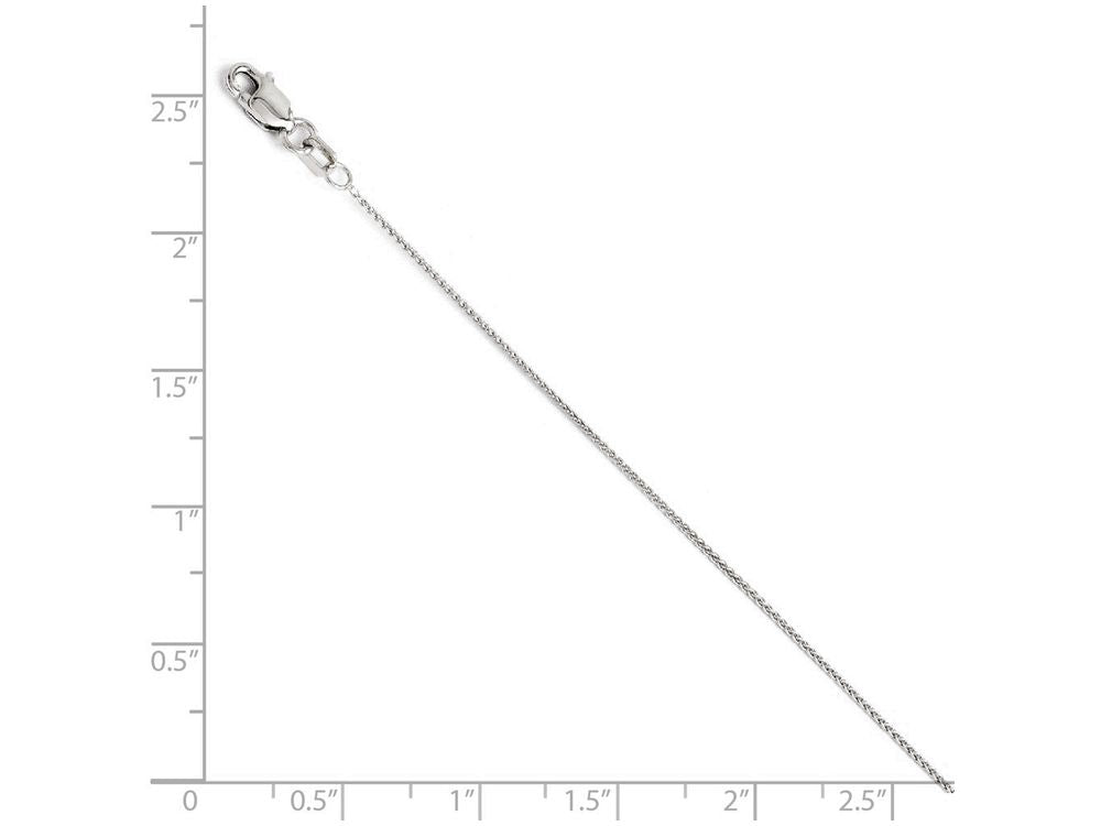 FJC Finejewelers 14k White Gold .8mm x 9 Inch Baby Wheat Chain Bracelet