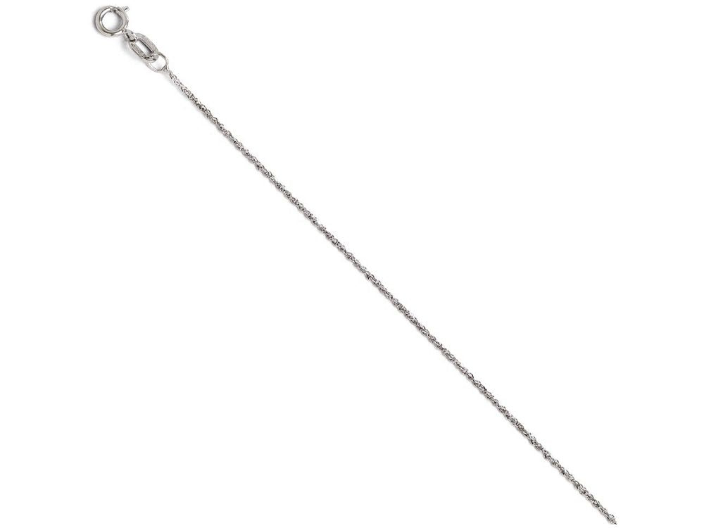 FJC Finejewelers 14k White Gold Sparkle Singapore Chain Necklace
