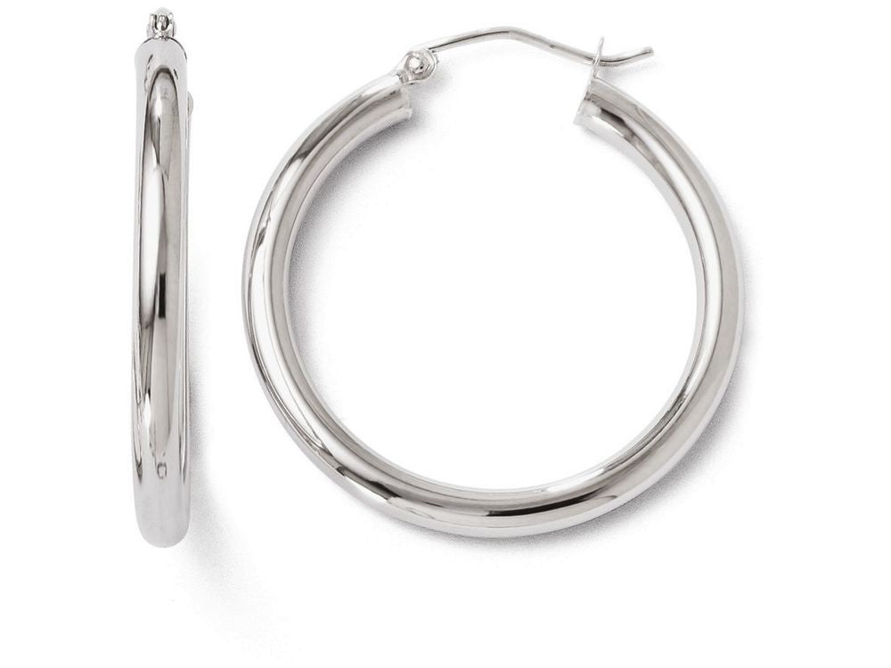 FJC Finejewelers 14k White Gold Polished Hoop Earrings