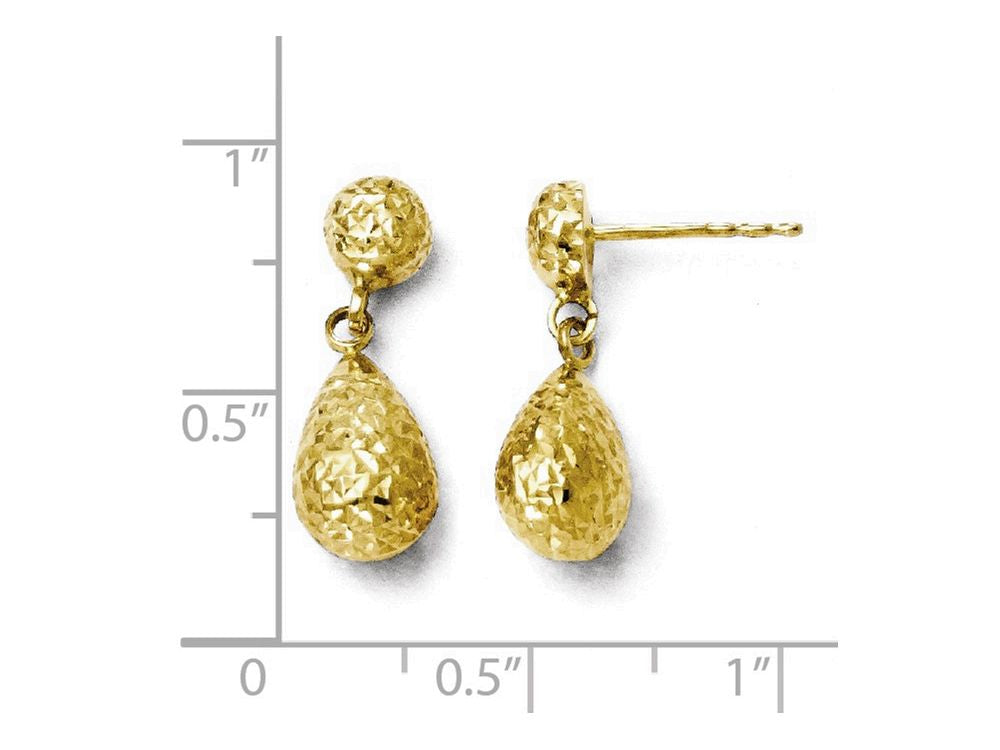 FJC Finejewelers 14k Yellow Gold Bright Cut Post Dangle Earrings