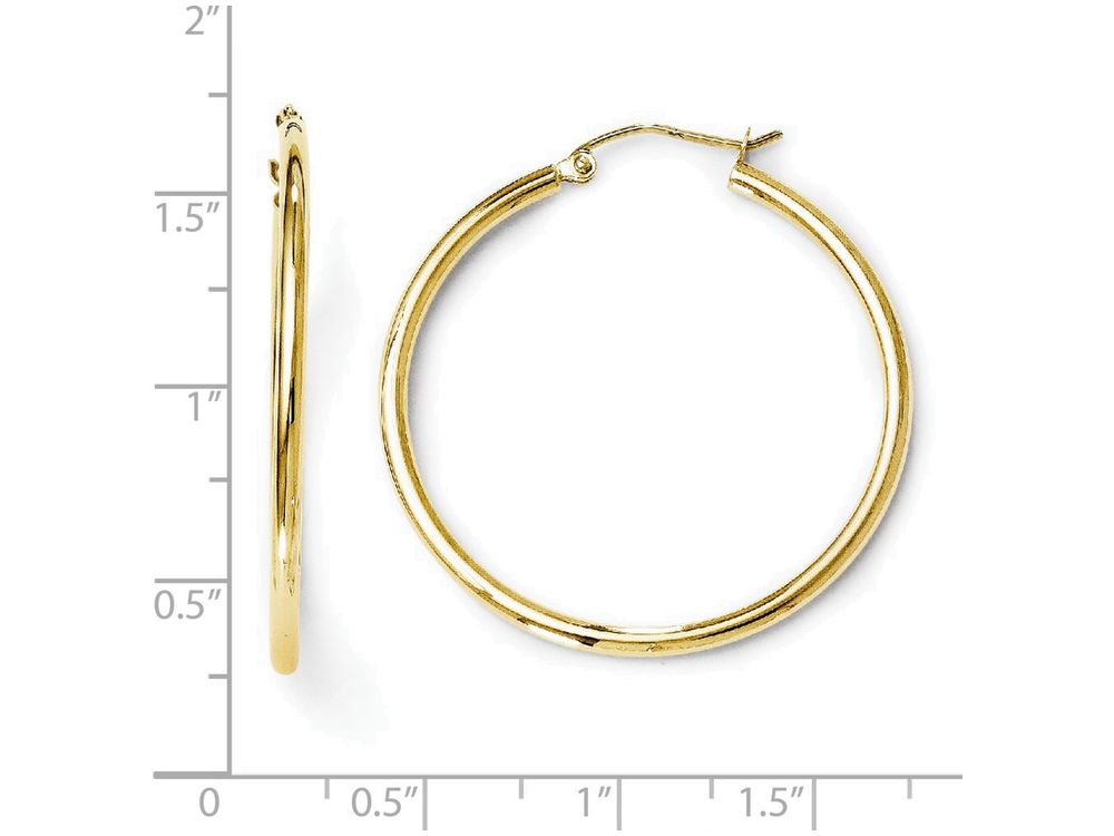 FJC Finejewelers 14k Yellow Gold Polished 2mm Hoop Earrings