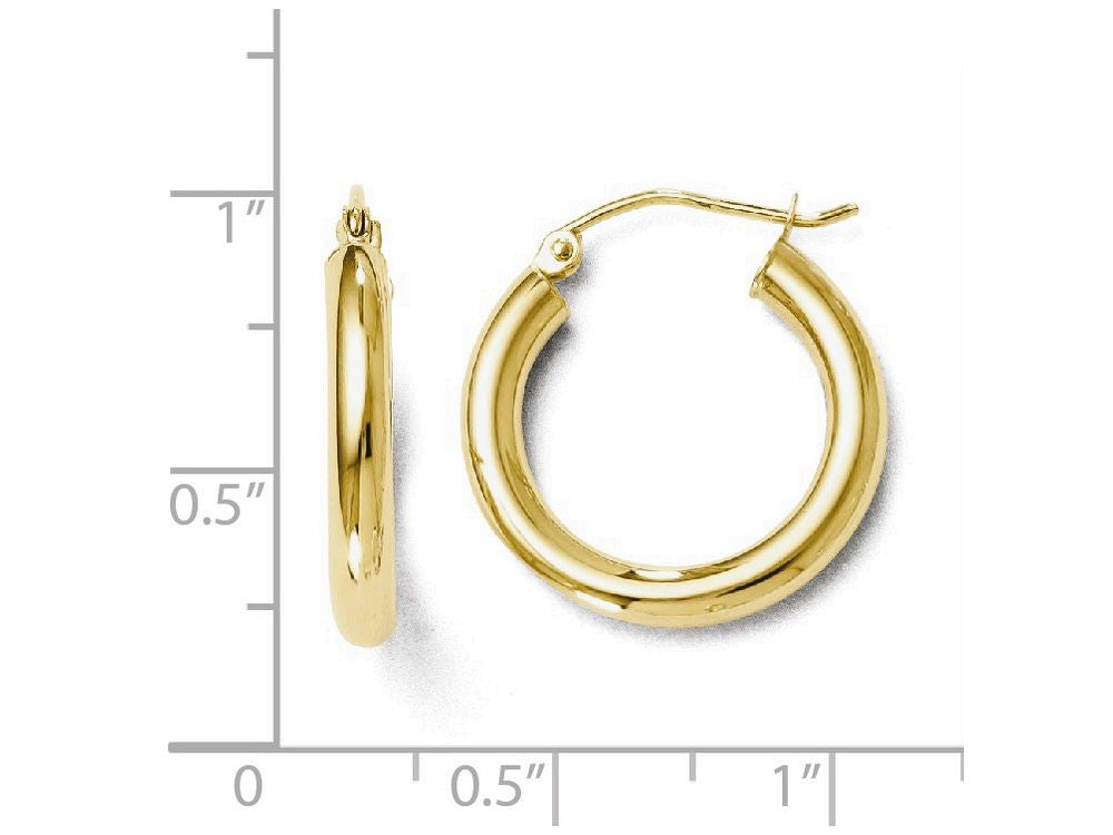 FJC Finejewelers 14k Yellow Gold Polished 3mm Hoop Earrings