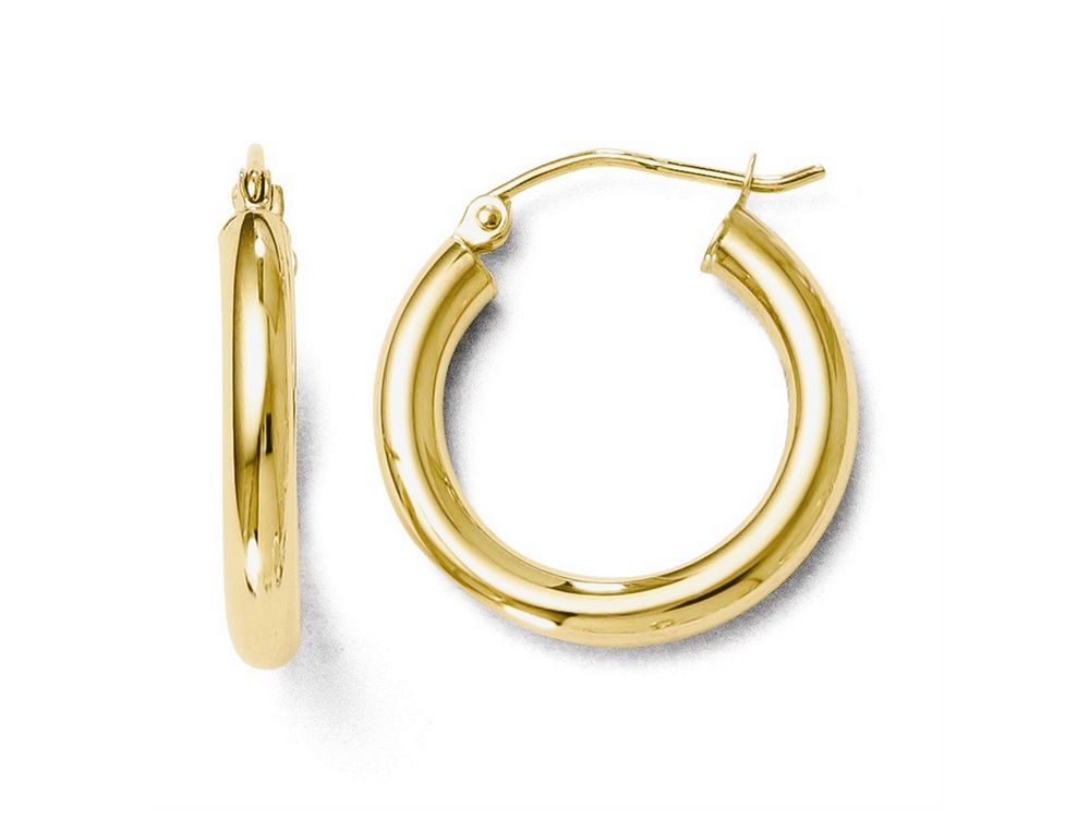 FJC Finejewelers 14k Yellow Gold Polished 3mm Hoop Earrings