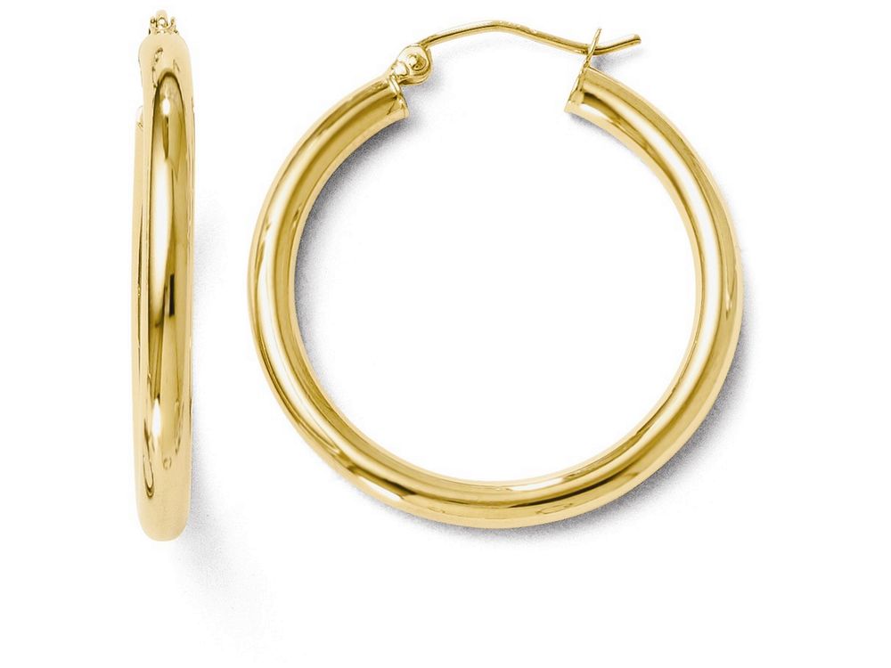 FJC Finejewelers 14k Yellow Gold Polished 3mm Hoop Earrings