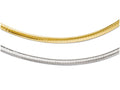FJC Finejewelers 14k Yellow Gold With Rhodium Supreme Reversible Uniclasp Omega Chain Necklace
