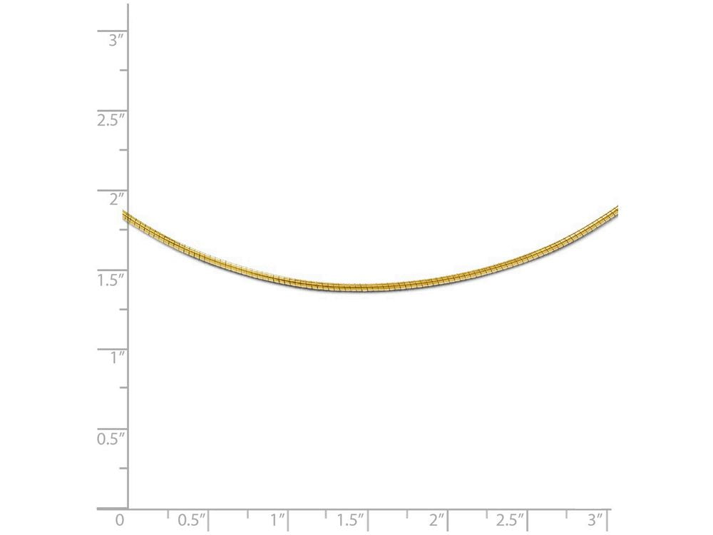 FJC Finejewelers 14k Yellow Gold 1.2mm Omega / Detachable Clasp Necklace