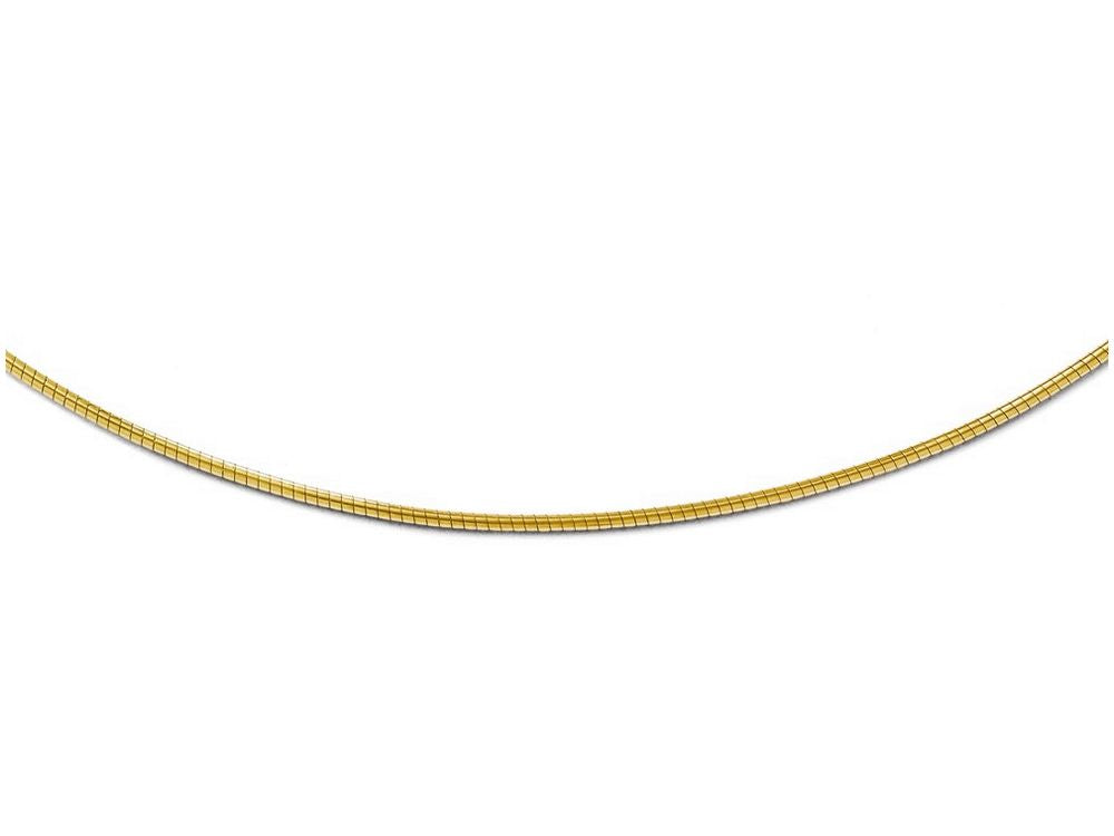 FJC Finejewelers 14k Yellow Gold 1.2mm Omega / Detachable Clasp Necklace