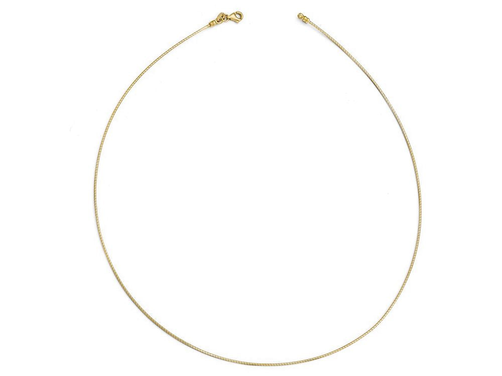 FJC Finejewelers 14k Yellow Gold 1mm Round Omega/detachable Clasp Necklace