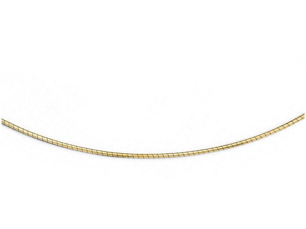 FJC Finejewelers 14k Yellow Gold 1mm Round Omega/detachable Clasp Necklace