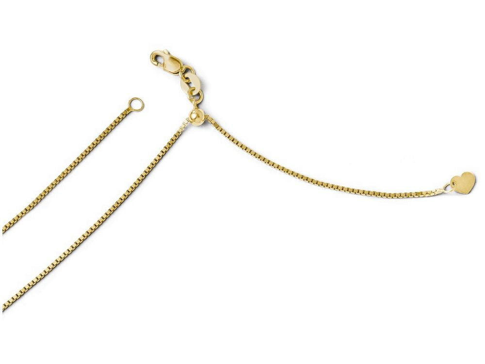FJC Finejewelers 14k Yellow Gold Adjustable Box Chain Necklace